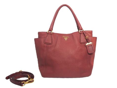 Prada BN2435 Vit. Daino Rubino/ Ruby Deerskin Leather Twin 